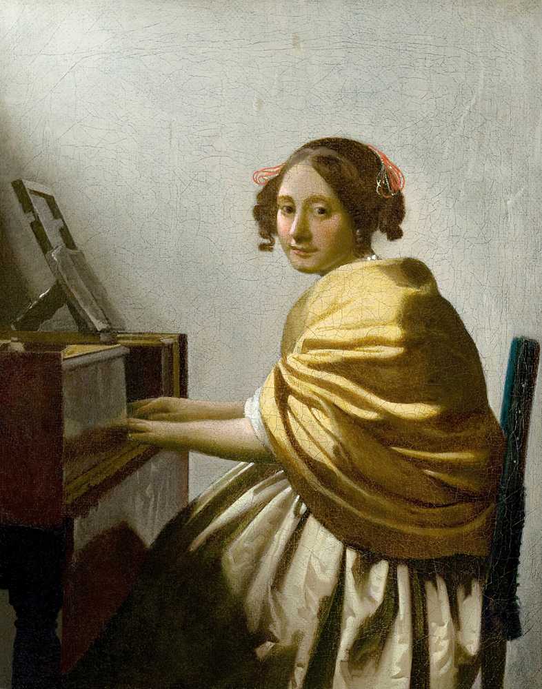 Young Woman Seated at a Virginal - Johannes Vermeer