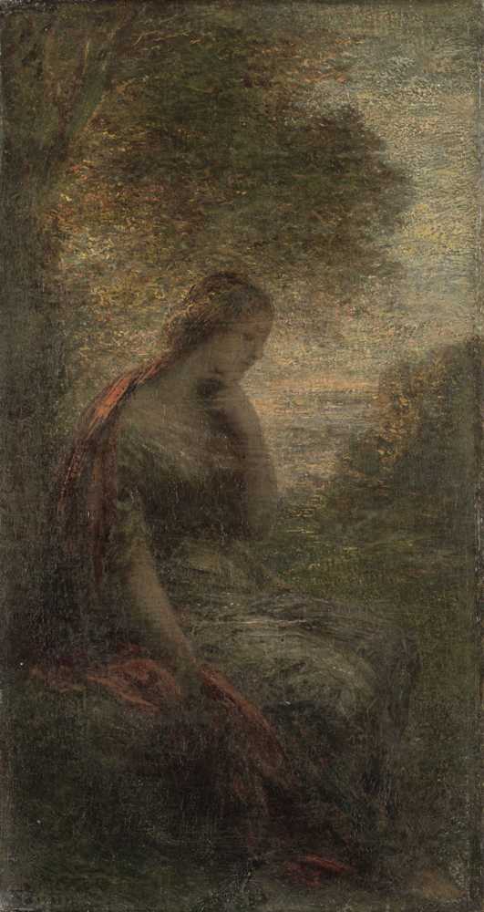 Young Woman under a Tree at Sunset, called ‘Autumn’ (1855... - Fantin-Latour